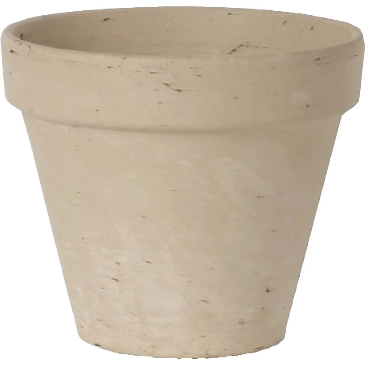 White Basalt Clay Flower Pot – 6.75 in H x 7.75 in Dia, Durable Lightweight Planter