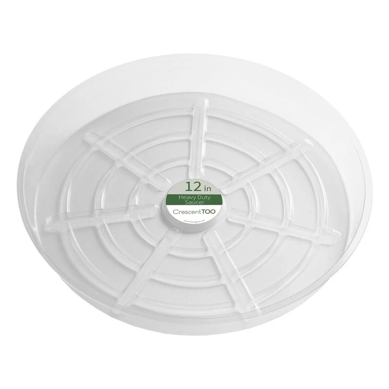 1.5 In. H X 12 In. D Clear Plastic Plant Saucer