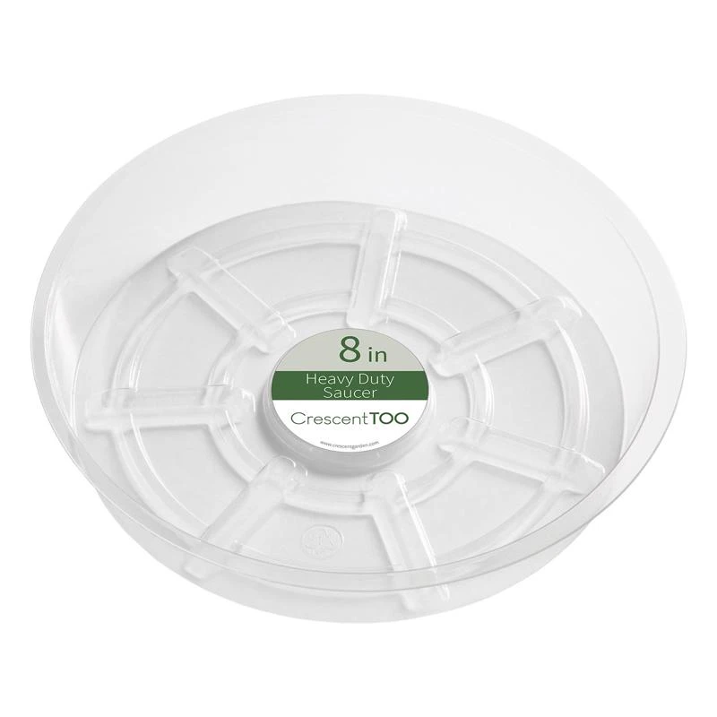 1.5 In. H X 8 In. D Clear Plastic Plant Saucer