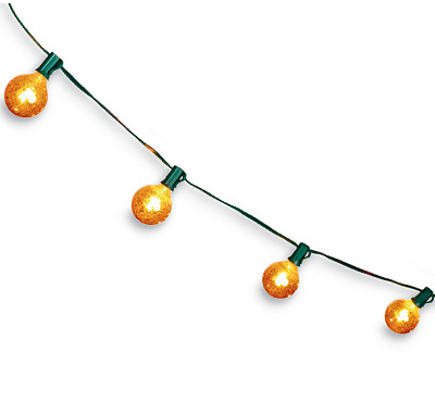 Globe Christmas Light Set, Gold Mercury Glass, 10 Count