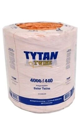 Baler Twine, Orange Polypropylene, 440-knot Strength, 4,000-foot Spool