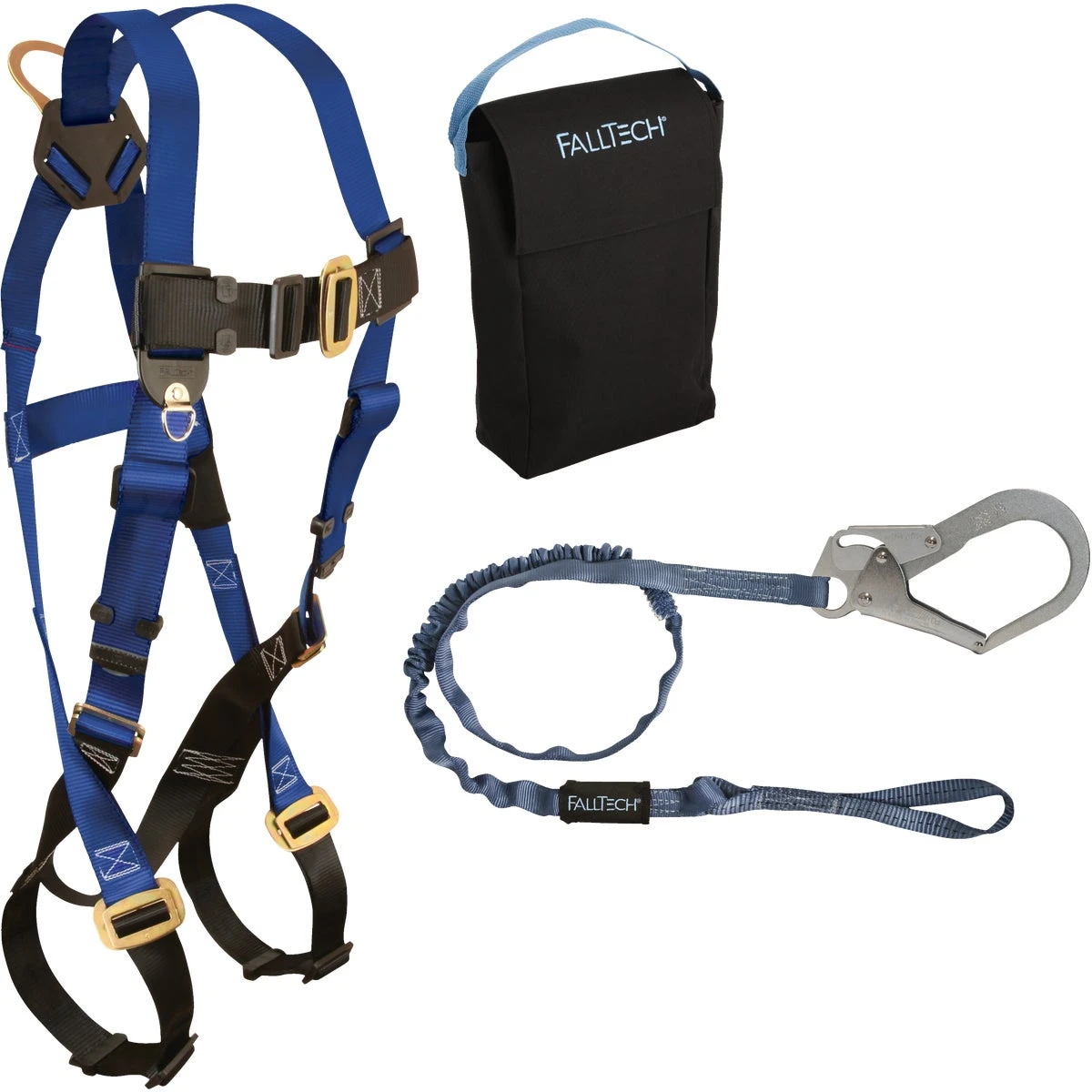 Standard Size Lift And Fall Protection Kit With Harness And Lanyard