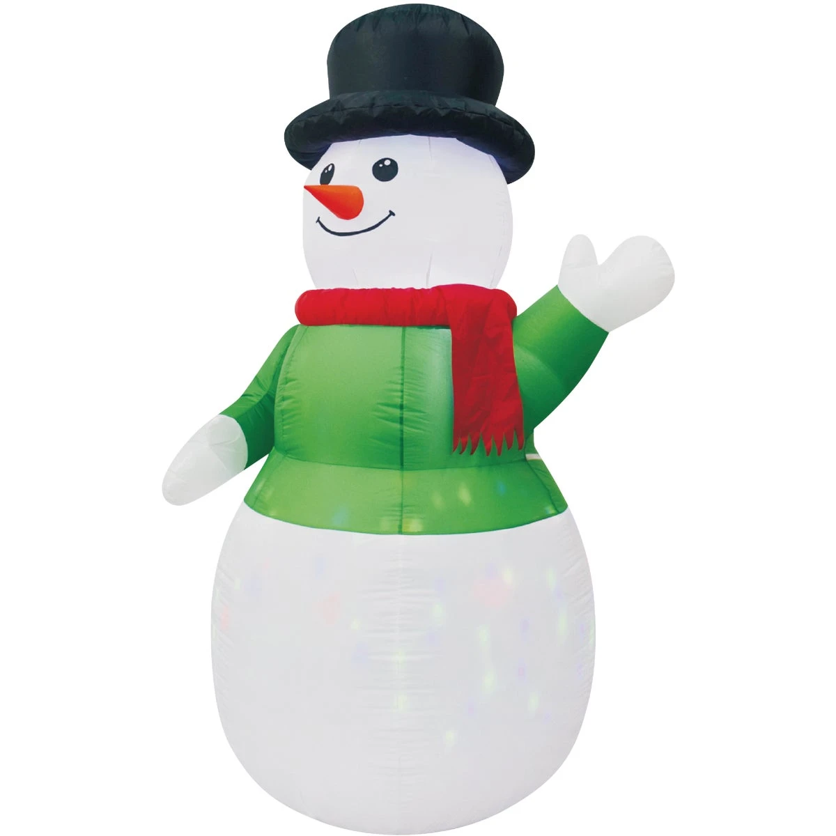 7 Ft. Led Kaleidoscope Snowman Airblown Inflatable With Accessories