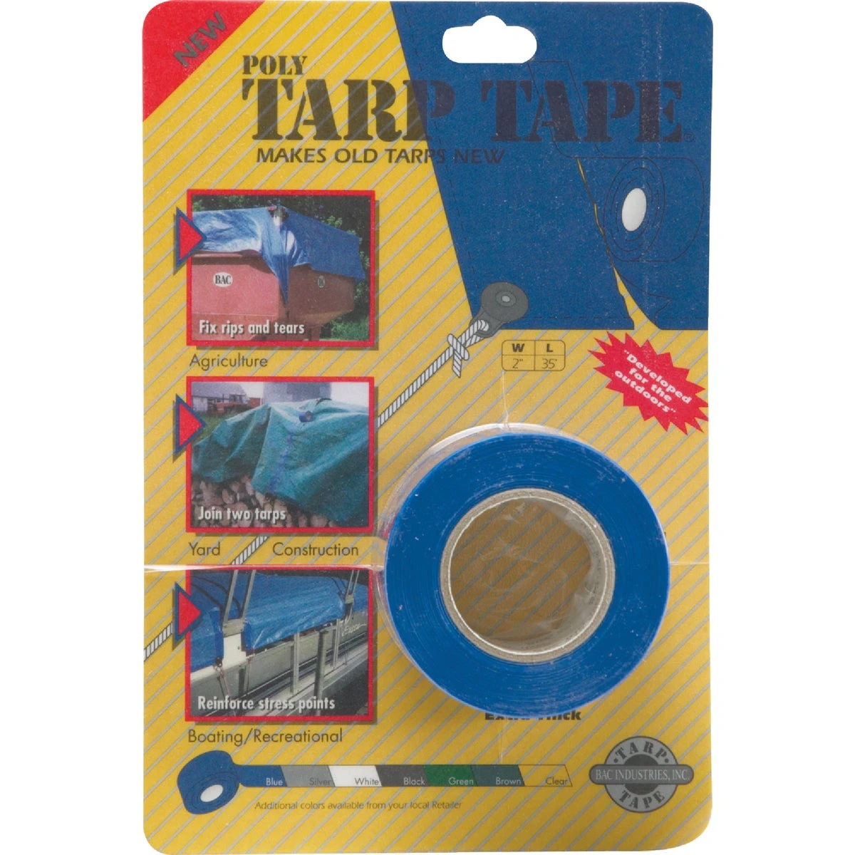35 Feet X 2 Inches Blue Tarp Repair Tape For All-weather Applications