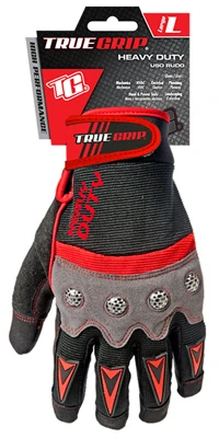 Heavy-duty Touchscreen Compatible Work Gloves With Knuckle Protection, Large Size