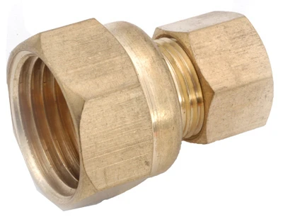 Lead Free Pipe Adapter, 5/16 Inch Male Compression by 1/4 Inch Female Iron Pipe Thread