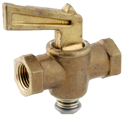 Brass Pipe Thread Shut-Off Valve, 3/8 Inch Female Pipe Thread Connection