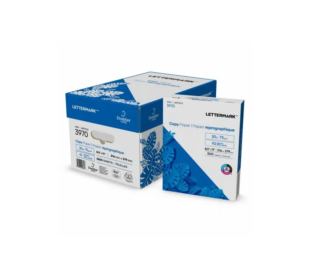 8.5 In. X 11 In. 20 Lb. White Copier Paper, 5000 Sheets For Printing