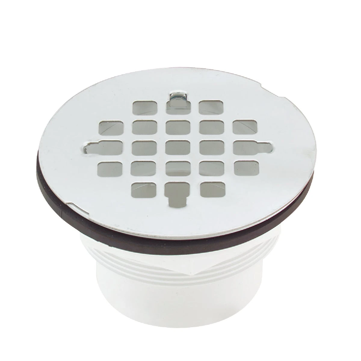 2 Inch Pvc Solvent Weld Shower Drain With 4-1/4 Inch Stainless Steel Strainer