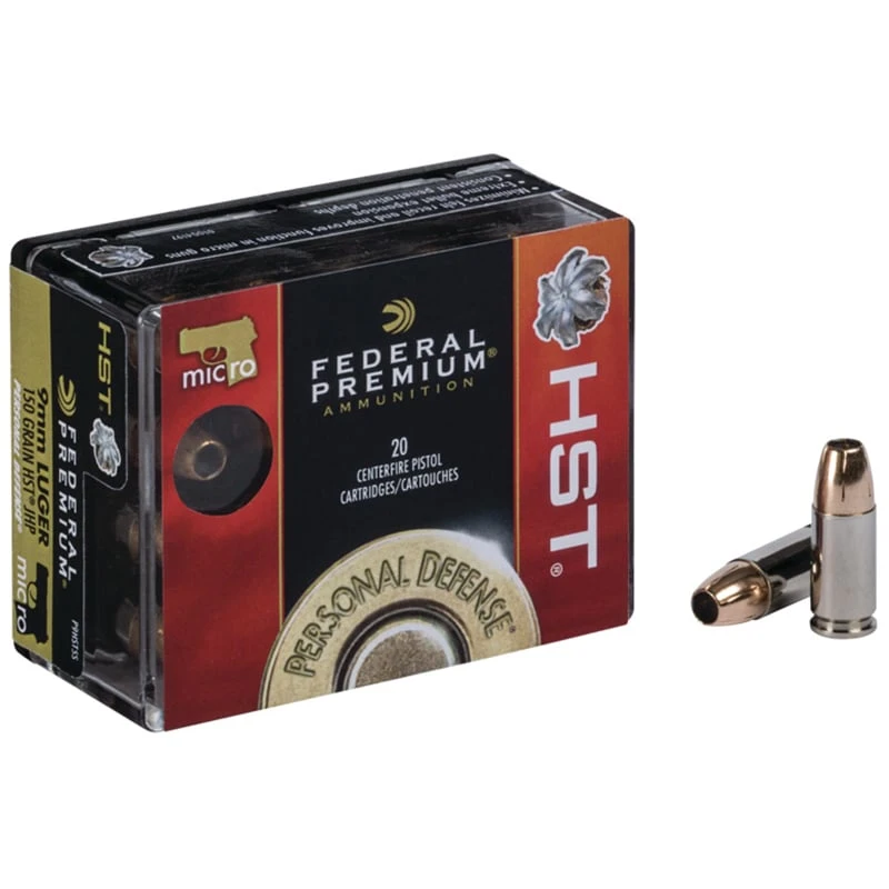Personal Defense Handgun Ammunition, 9mm, 147-grain, Hst Jacketed Hollow Point