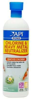 Chlorine & Heavy Metal Neutralizer, 16-ounce Bottle For Freshwater Ponds