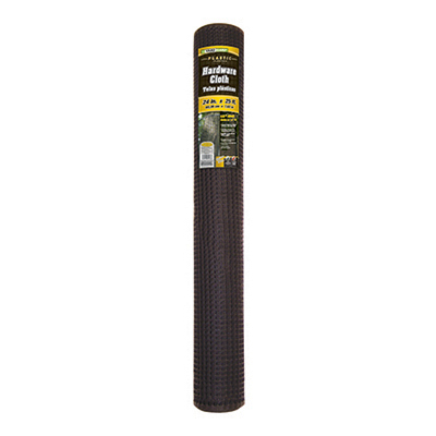 Black Plastic Hardware Cloth Fence, 2' X 25' Roll, Durable Mesh