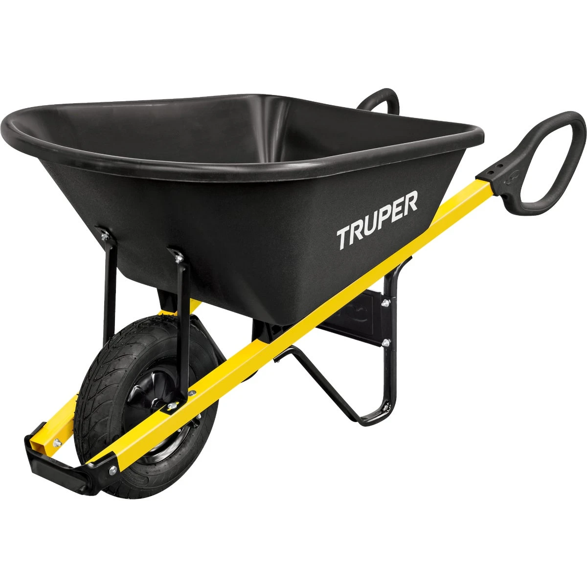 Tru Grip Landscaper Poly Wheelbarrow Tp6-gr With Durable Construction