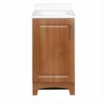 Alameda Vanity Combo, Amati Finish, White Cultured Marble Top, 18 Inch Wide