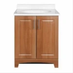 Alameda Vanity Combo, Amati Finish, White Cultured Marble Top, 24 Inch Wide