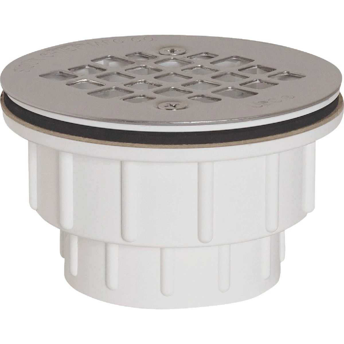 2 Inch Pvc Solvent Weld Shower Drain With 4-1/4 Inch Stainless Steel Strainer