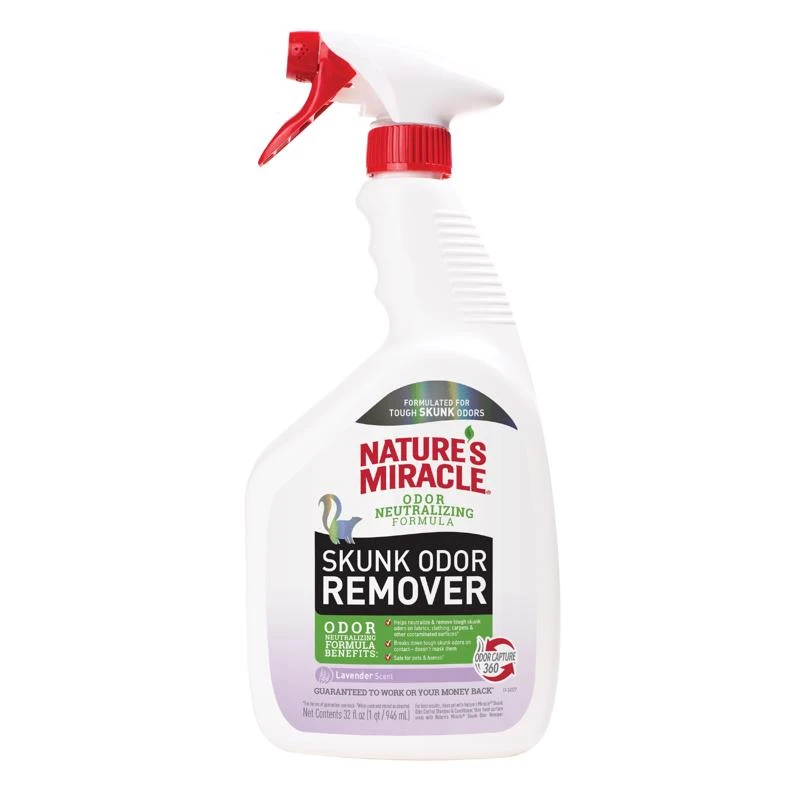 Nature's Miracle Skunk Odor Remover Lavender Scent for Dogs, 32 fl. oz., 32 FZ