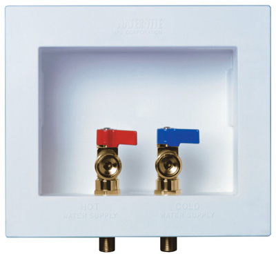 Washing Machine Outlet Box with Dual Drain and 1/2 Inch Valve