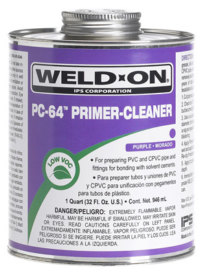 PC-64 Purple PVC Pipe Primer Conditioner, 1 Quarter Pint