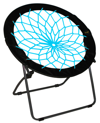 Chair, Teal Polyester Bungee With Durable Steel Frame