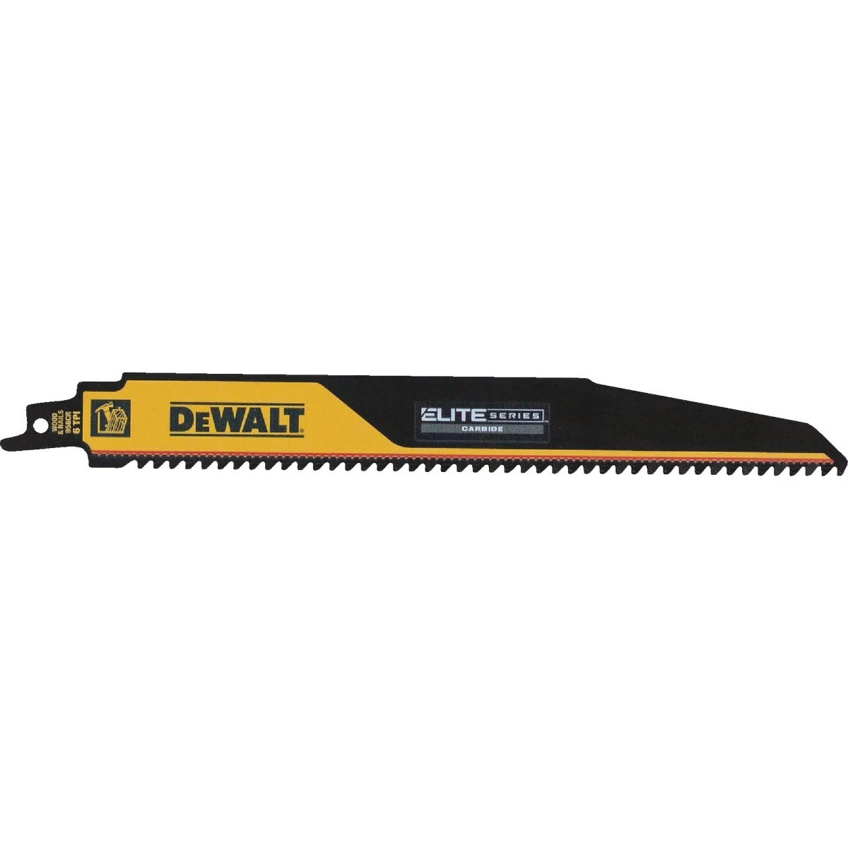 Elite Carbide Tip Reciprocating Saw Blade for Demolition, 6 Teeth Per Inch, 9 Inch Length