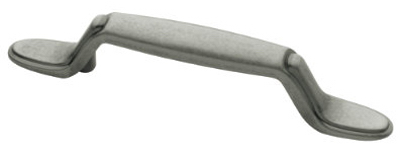 Decorative Spoon Foot Cabinet Pull, Antique Iron Finish, 3-inch Length
