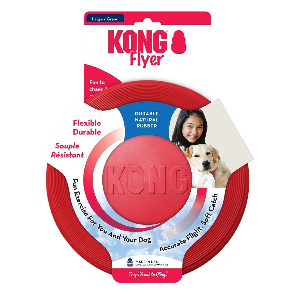 Red Flyer Fetch and Catch Dog Toy Made of Durable Rubber