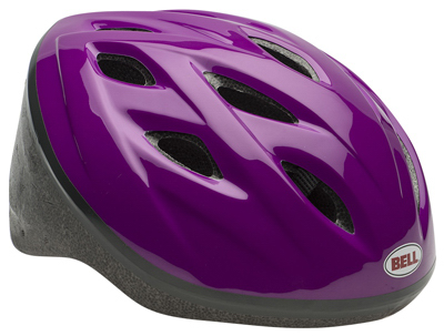 Girls Purple Bike Helmet with Adjustable Straps and Ventilation