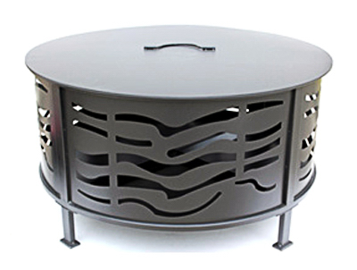 Thirty Inch Steel Wood-Burning Fire Pit Outdoor Backyard Heater