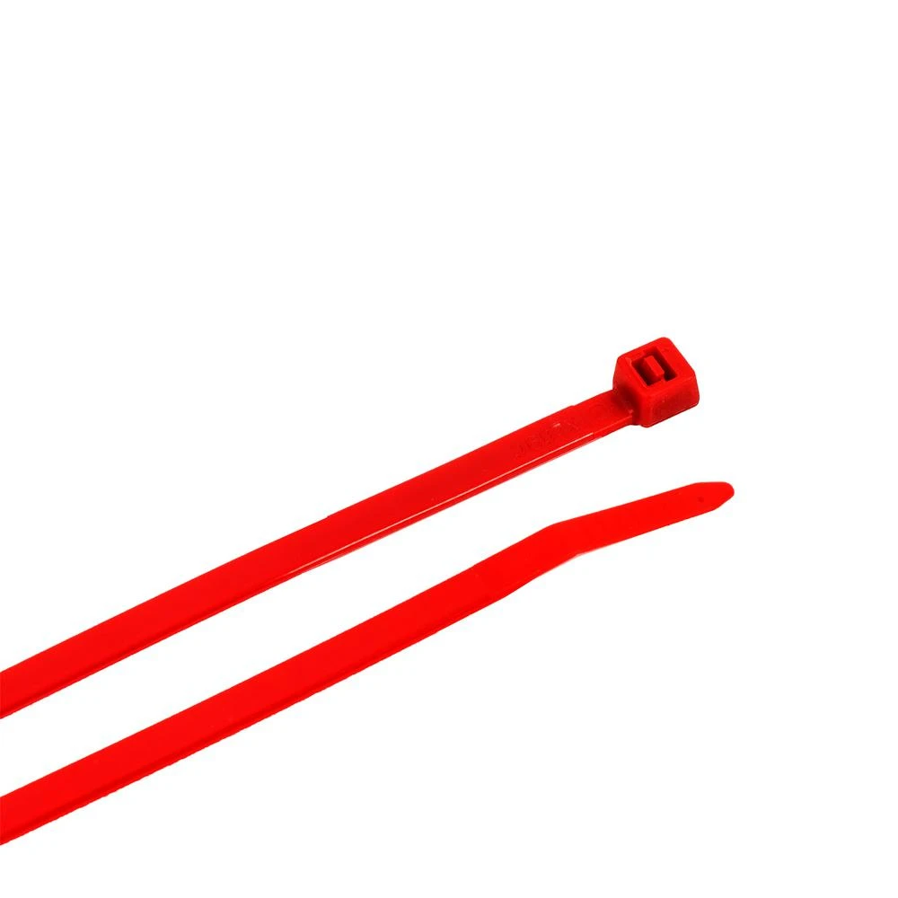 8 Inch Standard Duty Red Cable Ties - 100 Count Bag