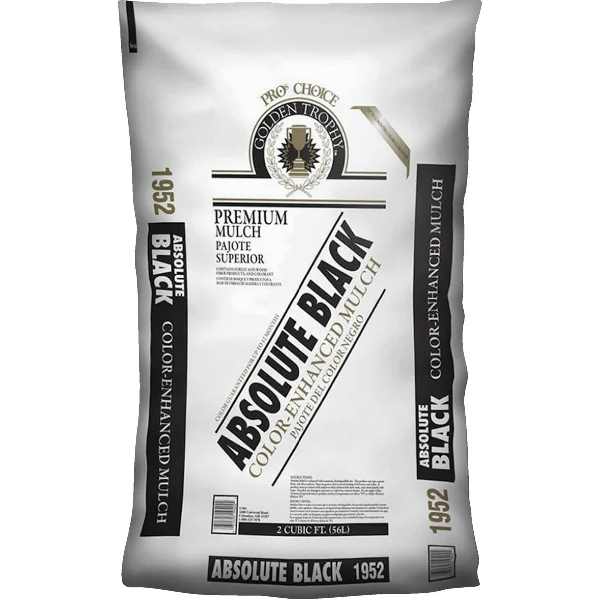 2 Cu. Ft. Dyed Black Shredded Hardwood Mulch For Landscaping