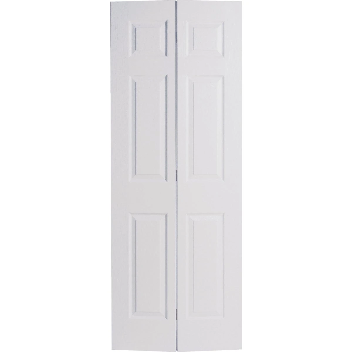 24 In. W X 79 In. H Textured Hardboard Primed White 6-panel 2-door Bifold Door