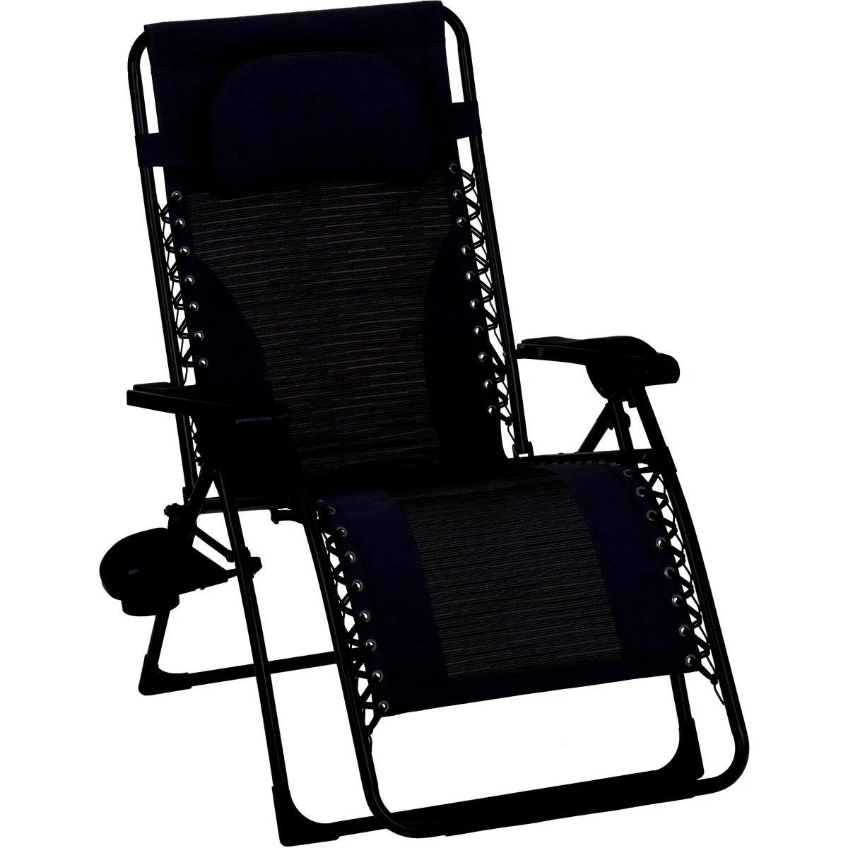 Zero Gravity Deluxe Relaxer Chair With Cup Holder - Gray Padded