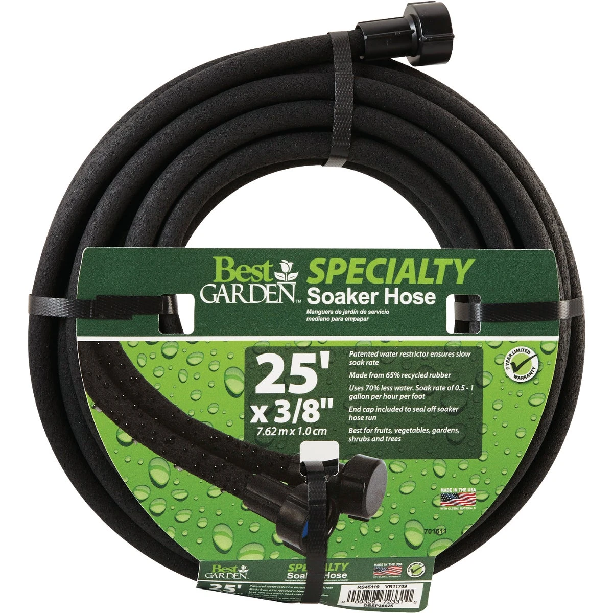 3/8 In. Dia. X 25 Ft. L. Eco-friendly Soaker Hose