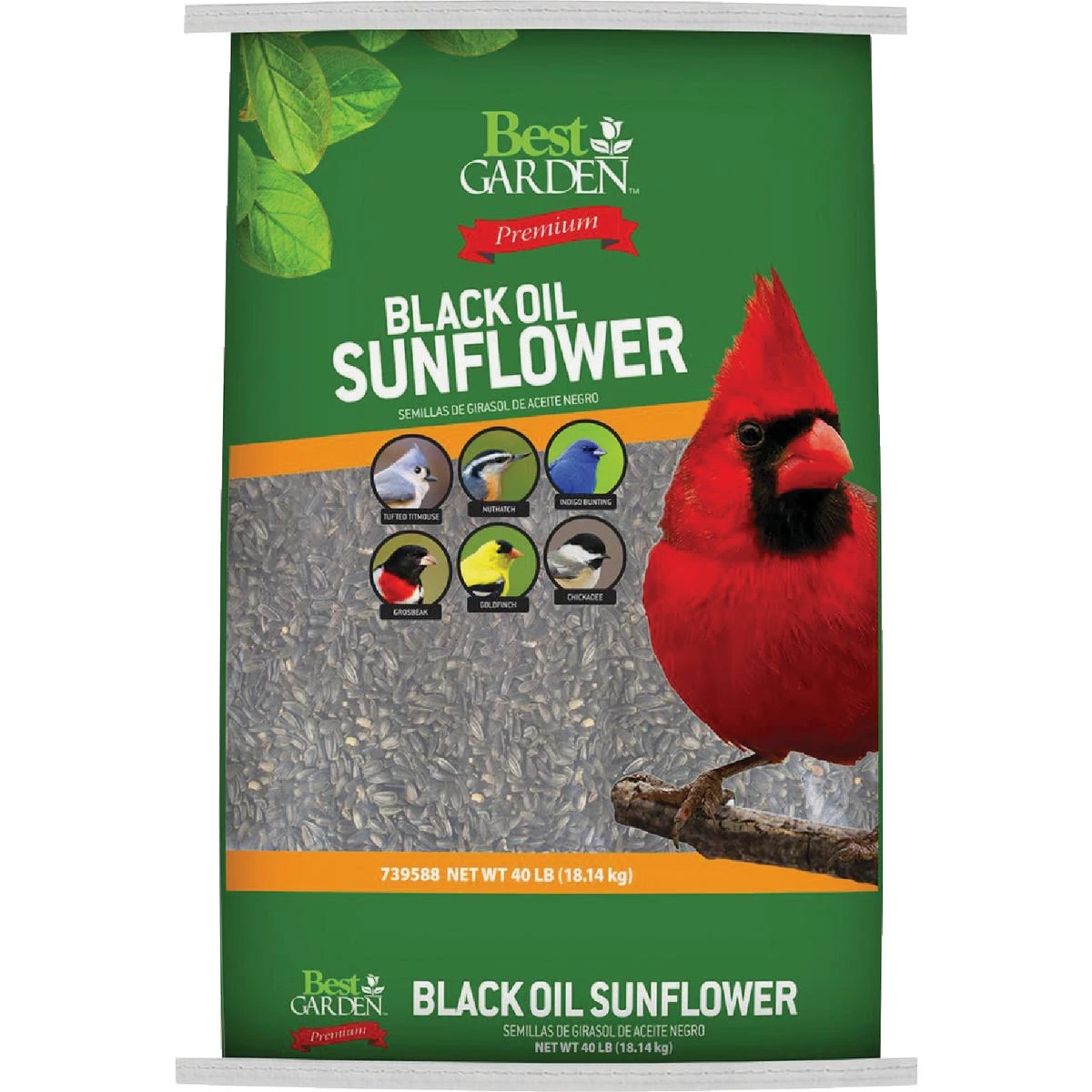 40 Lb. Black Oil Sunflower Wild Bird Seed - Premium Bird Food
