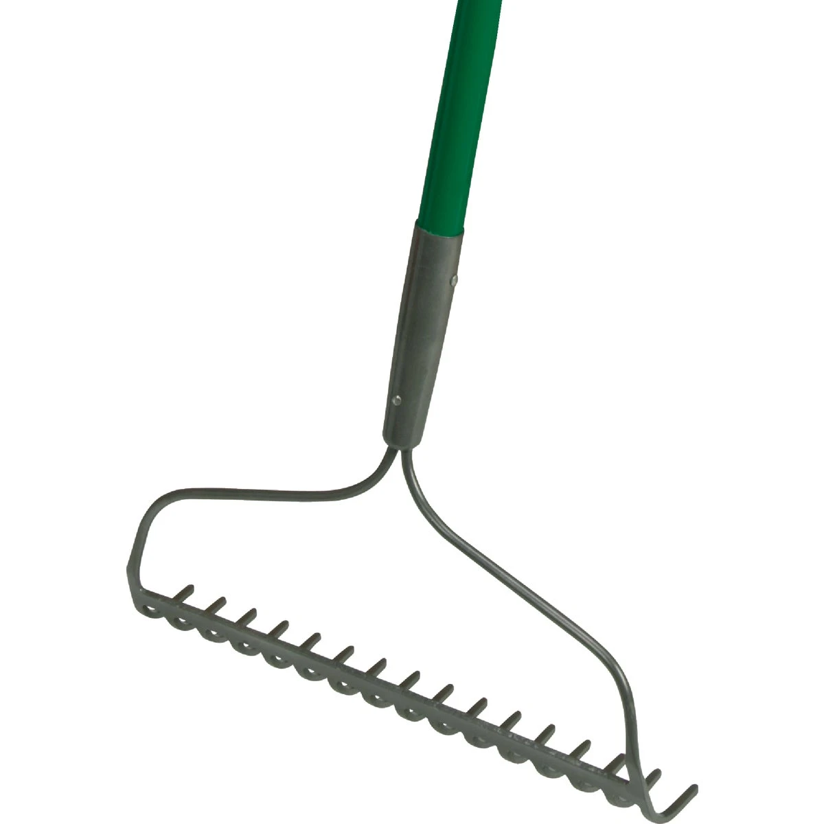 16.5 In. Steel Bow Garden Rake With 16 Tines And Fiberglass Handle