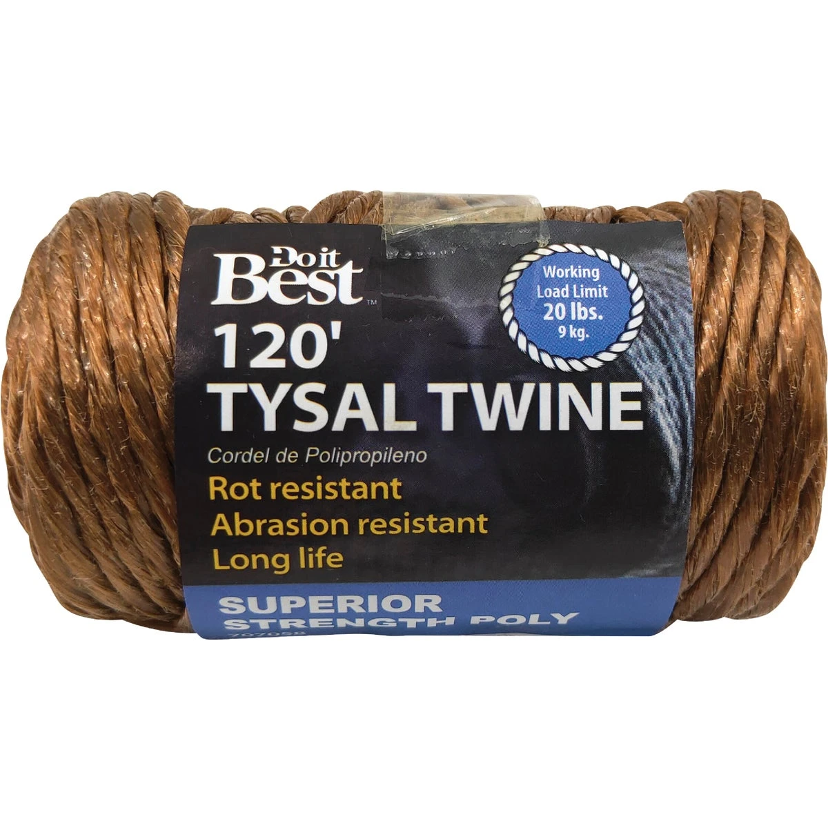 5/64 Inch X 120 Feet Brown Polypropylene Tysal Twine - Durable & Versatile