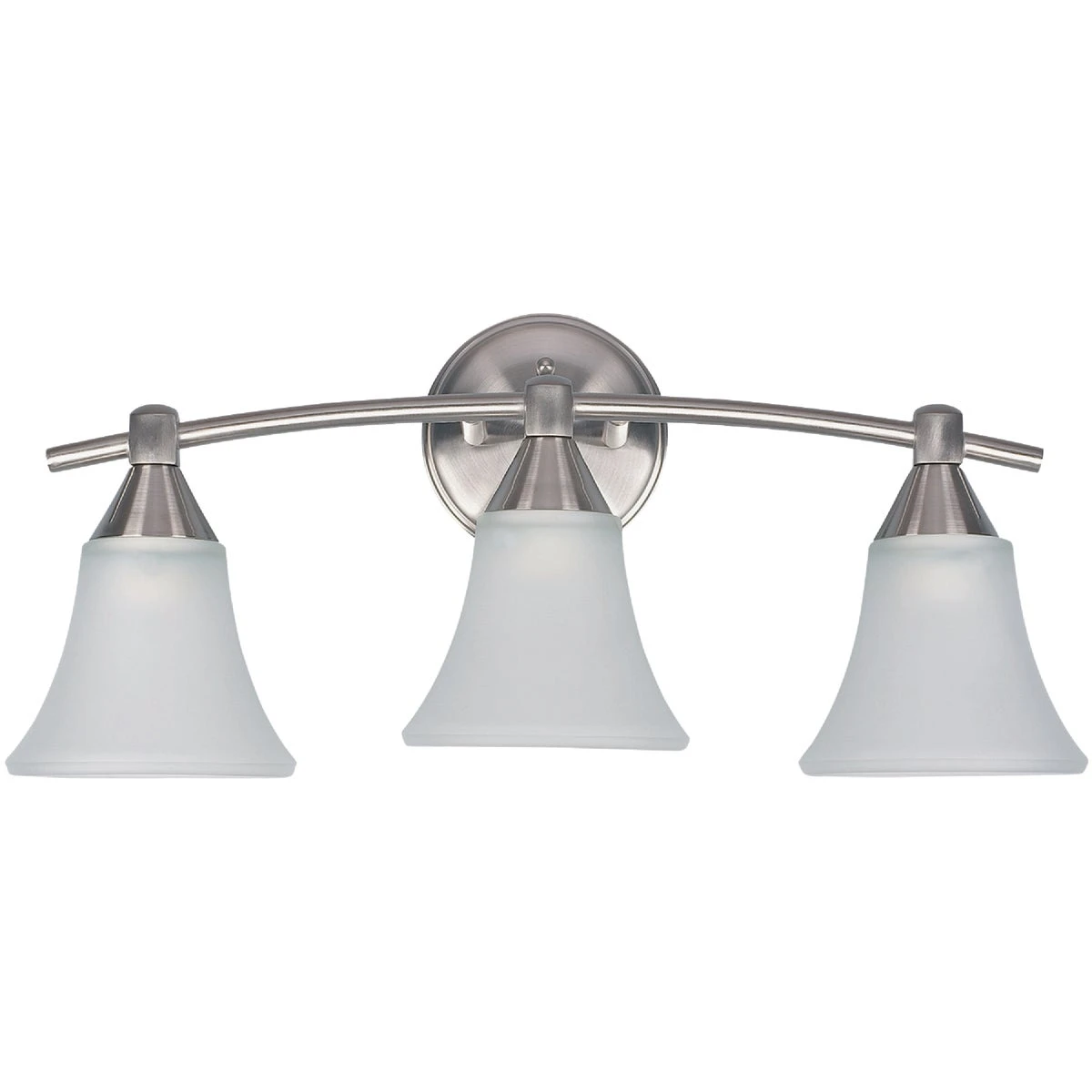 Grace 3-bulb Brushed Nickel Vanity Bath Light Bar - Elegant Design