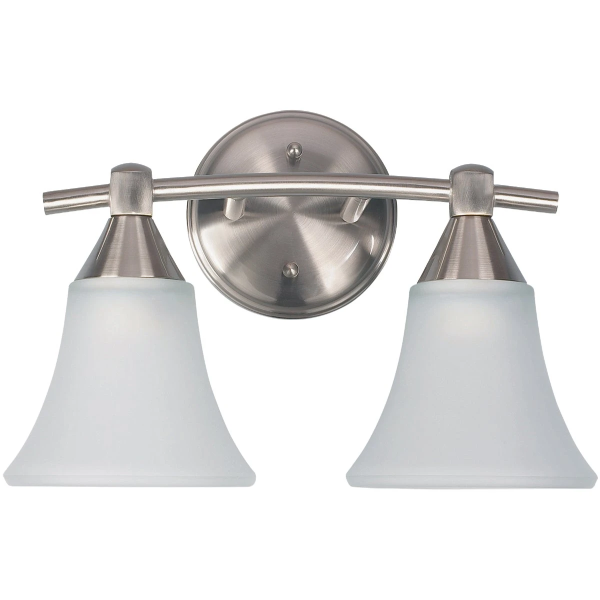 Grace 2-bulb Brushed Nickel Vanity Bath Light Bar - Elegant Design