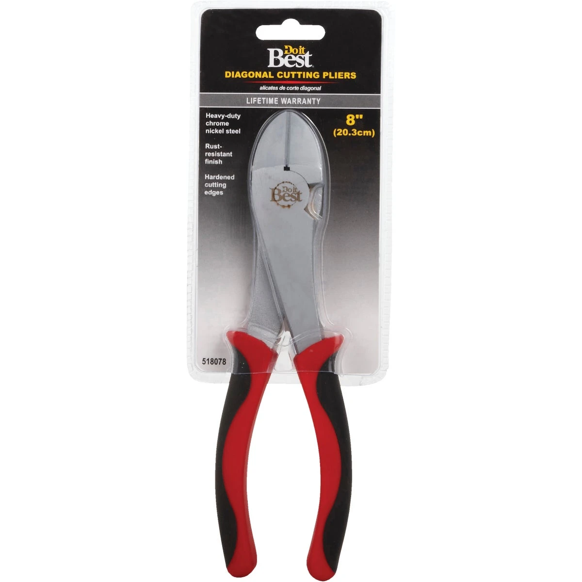 8 Inch Diagonal Cutting Pliers - High-quality Steel Construction
