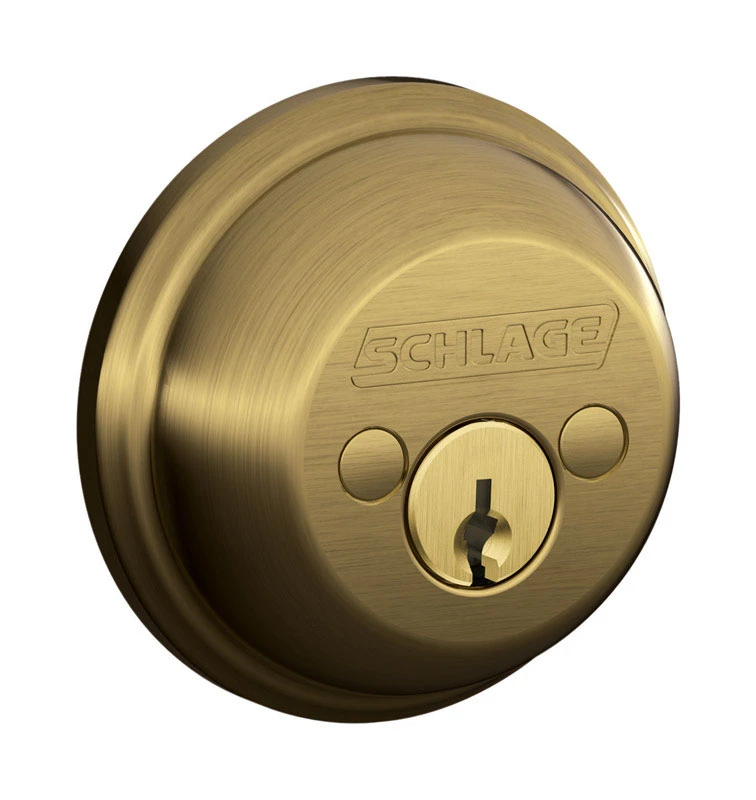 Antique Brass Zinc Double Cylinder Deadbolt B62nv609 For Residential Use