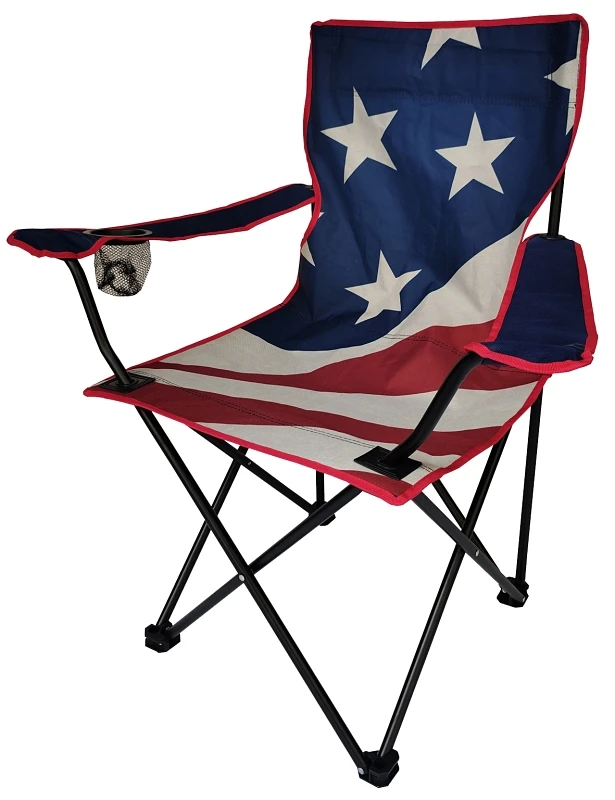 Folding Chair With American Flag Design, Model Fc-003