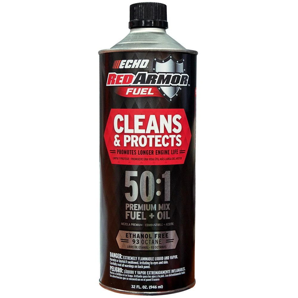 Red Armor 32 Ounce Pre-mixed Ethanol Free Fuel 50:1 For Small Engines