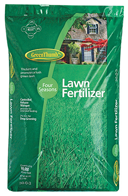 Premium Lawn Fertilizer 30-0-3, 48 Pounds, Covers 15,000 Square Feet