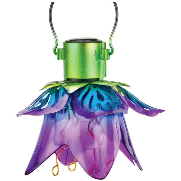 PURPLE MINI FLOWER SOLAR LANTERN