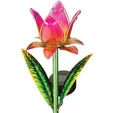 Regal Mini Solar Tulip Stake Assortment - 14.75 Inch Multi-color Led Garden Decor