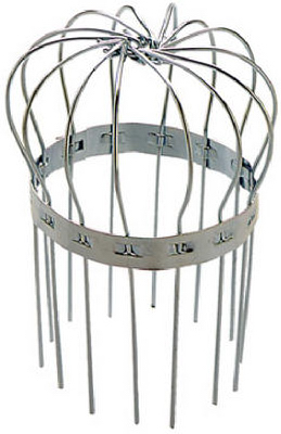 Gutter Strainer, Galvanized Steel, 4 Inch Diameter