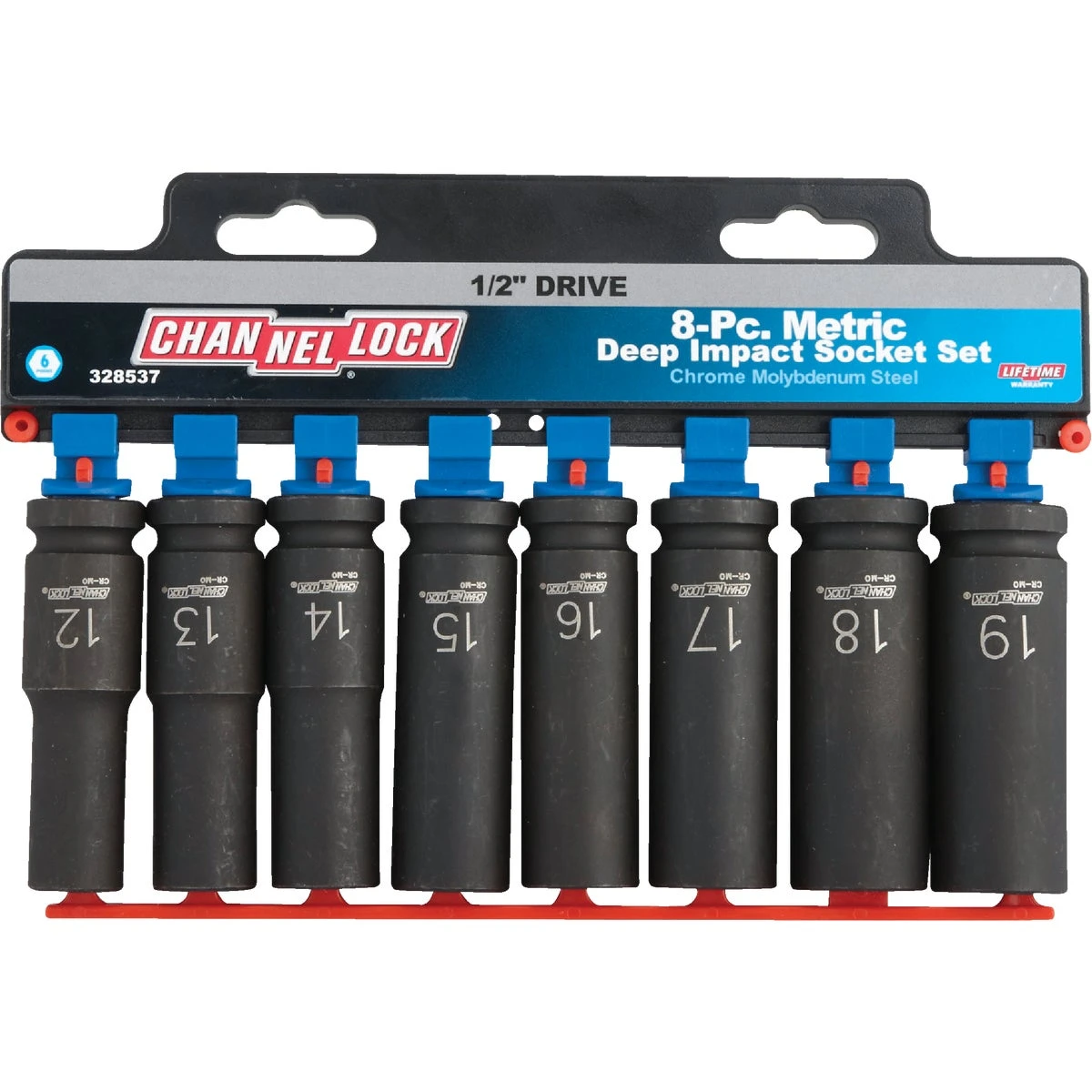 Metric 1/2 Inch Drive 6-point Deep Impact Driver Set - 8 Pieces