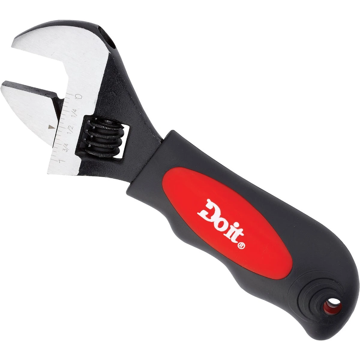 6-1/4 Inch Adjustable Wrench - Chrome Finish, Carbon Steel, Maximum Jaw Capacity 1 Inch