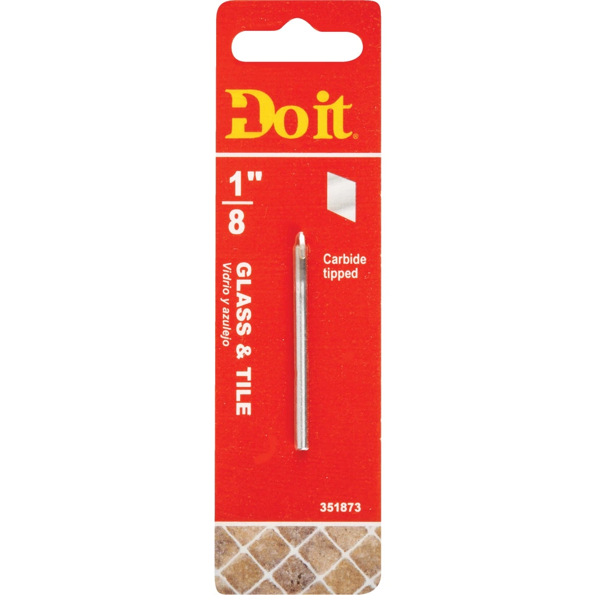 1/8 In. X 2-1/4 In. Carbide Glass & Tile Drill Bit - Specialty Drill Bit